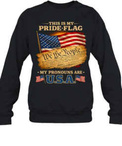 This Is My Pride Flag My Pronouns Are Usa  Unisex Sweatshirt