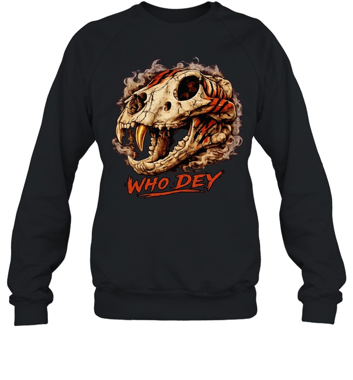 Tiger Skull Who Dey T Unisex Sweatshirt
