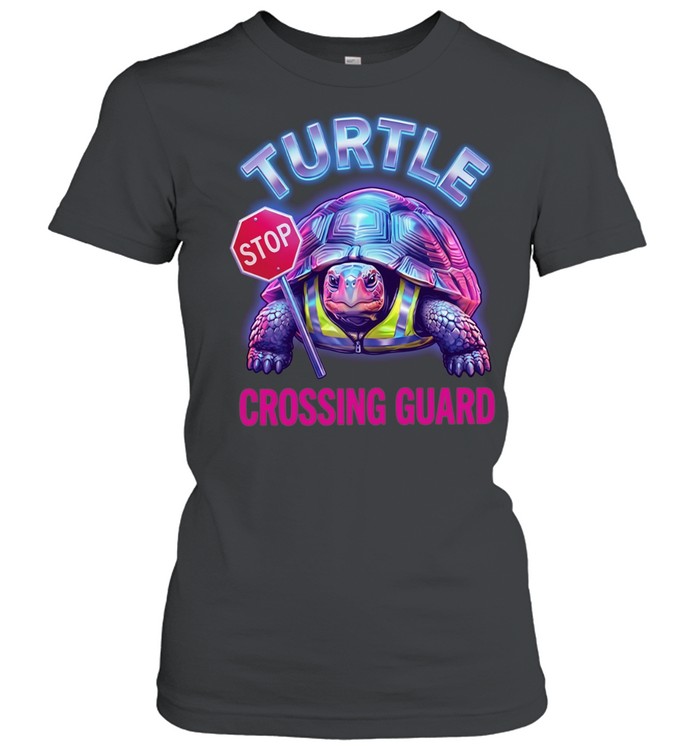 Turtle stop crossing guard retro vibe Classic Women's T-shirt