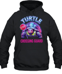 Turtle stop crossing guard retro vibe Unisex Hoodie