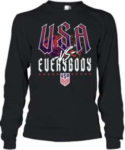 U.S. Soccer Vs. Everybody Grunge  Long Sleeved T-shirt