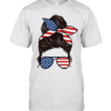 USA Flag Glasses Woman  Classic Men's T-shirt