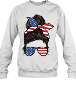USA Flag Glasses Woman  Unisex Sweatshirt