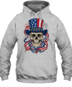 Uncle Sam Skull American Pride T Unisex Hoodie