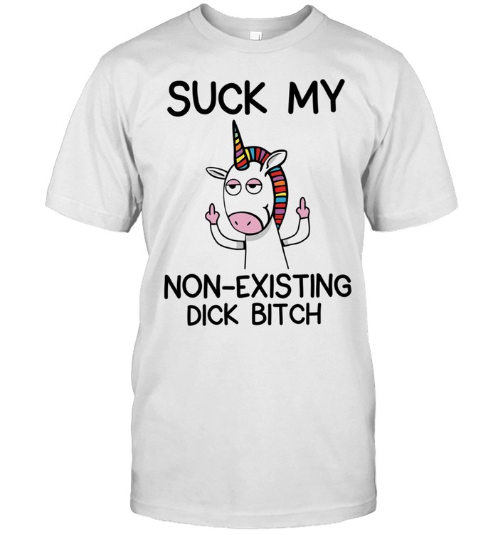 Unicorn middle finger suck my non existing dick bitch Classic Men's T-shirt