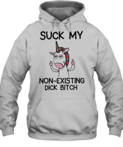 Unicorn middle finger suck my non existing dick bitch Unisex Hoodie