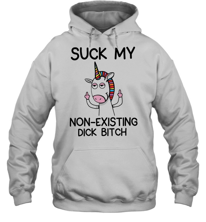 Unicorn middle finger suck my non existing dick bitch Unisex Hoodie