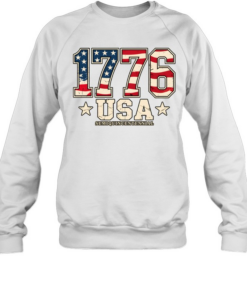Vintage 1776 American Flag T- Unisex Sweatshirt