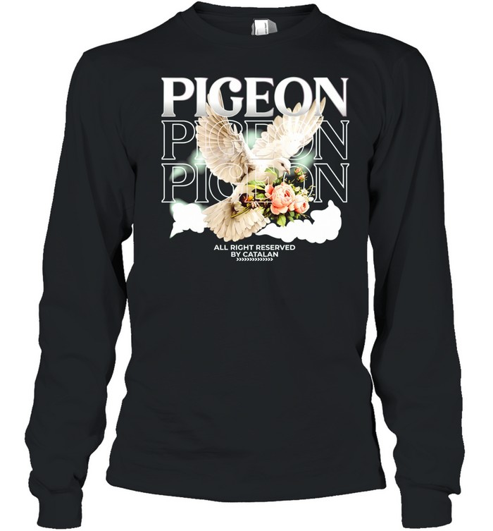 White dove piceon all right reserved by catalan Long Sleeved T-shirt