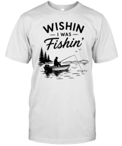 Wishin I was fishin alone T Classic Men's T-shirt
