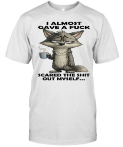 Wolf I Almost Gave A Fuck Scared The Shit Out Myself  Classic Men's T-shirt