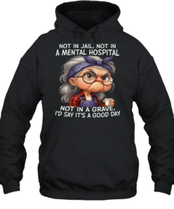 Woman Not In Jail Not In A Mental Hospital Not In A Grave I'd Say T Unisex Hoodie