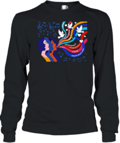 Women music hope resilience joy empowerment vibrancy love inspiration  Long Sleeved T-shirt