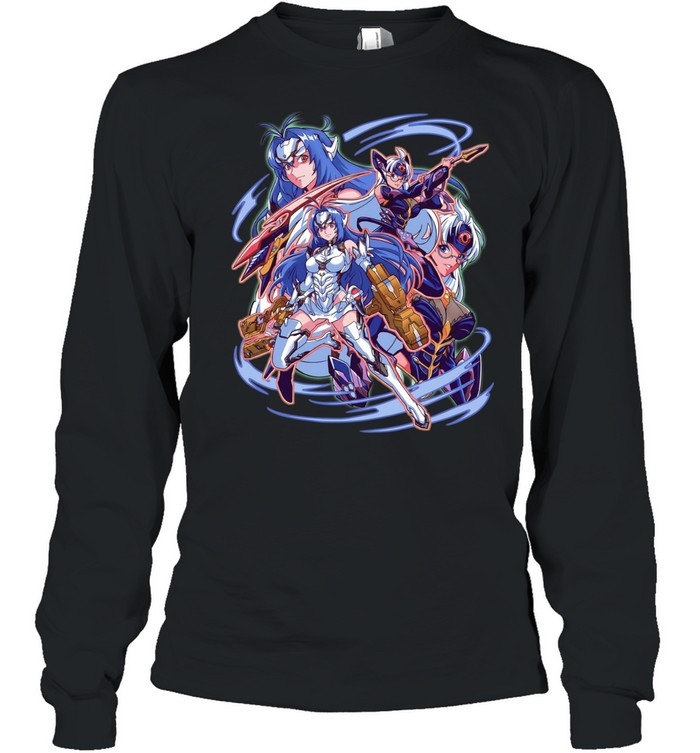 Xenosaga space robots collage graphic Long Sleeved T-shirt