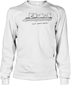 pig eat diet starts monday Long Sleeved T-shirt