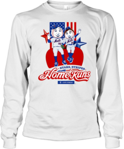 2026 NY Mets America 250 Mr And Mrs Met Long Sleeved T-shirt