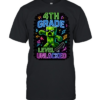 4th Grade Level Unlocked Gaming T- with Cartoon Creeper Skater Classic Men's T-shirt