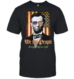 Abraham Lincoln We the People Securing liberty since 1776 american flag  Classic Men's T-shirt