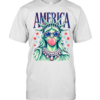 America Statue Of Liberty Blowing Bubble Gum 4th Of July  Classic Men's T-shirt