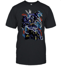Batman DC Comics character fire mansion gothic comic book illustration  Classic Men's T-shirt