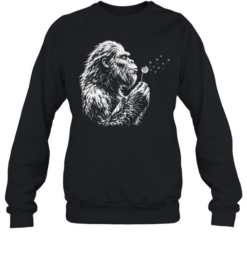 Bigfoot Blowing Dandelion Cinematic Silhouette Unisex Sweatshirt