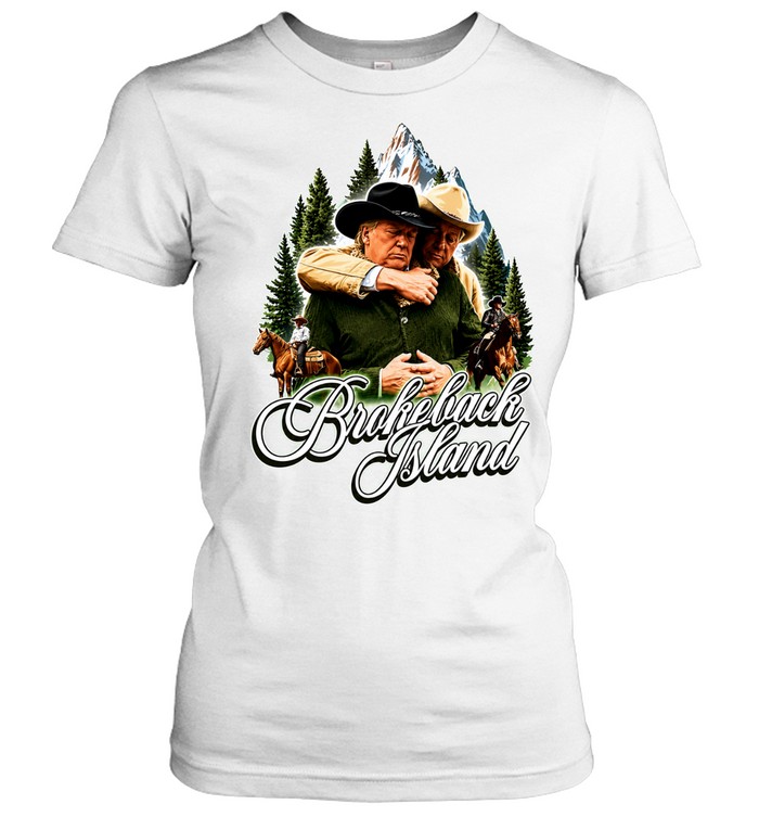 Bill Clinton And Donald Trump Brokeback Island funny Classic Women's T-shirt