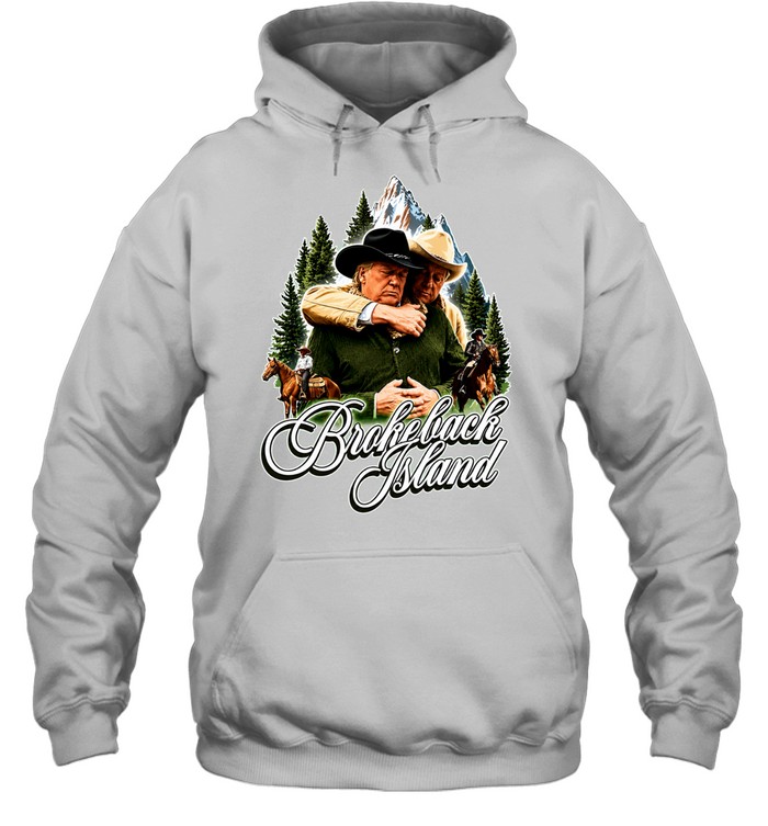Bill Clinton And Donald Trump Brokeback Island funny Unisex Hoodie