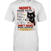 Black cat mom’s house rules don’t make mom repeat herself Classic Men's T-shirt