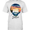 Bob Ross Double Exposure Nature Landscape  Classic Men's T-shirt