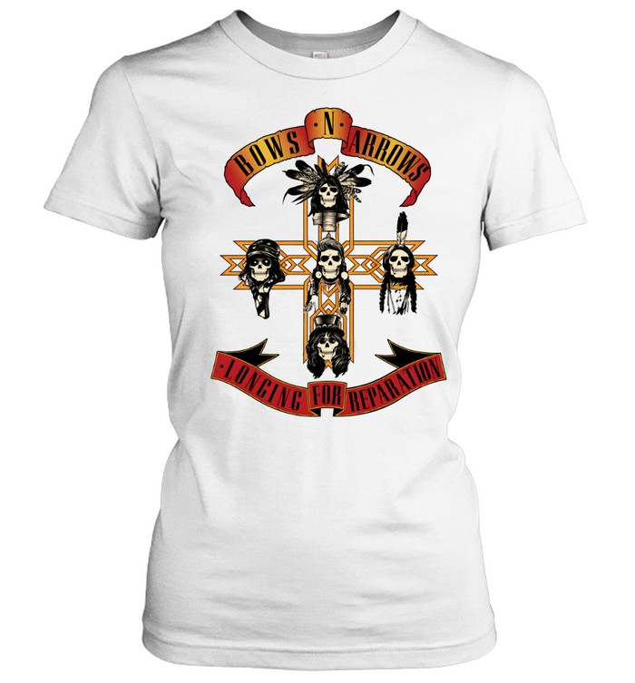 Bows N Arrows Longing For Reparation Rock Parody Classic Women's T-shirt