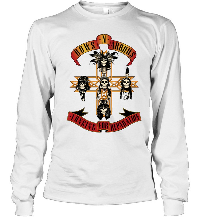 Bows N Arrows Longing For Reparation Rock Parody Long Sleeved T-shirt