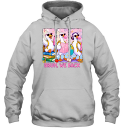 Bruh We Back Pink Bubble Font Unisex Hoodie