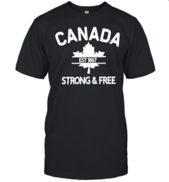 Canada Est 1867 Strong & Free Maple Leaf  Classic Men's T-shirt