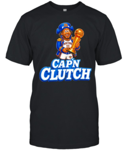 Cap’n Clutch Jalen Brunson New York Knicks Trophy Classic Men's T-shirt