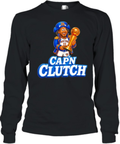 Cap’n Clutch Jalen Brunson New York Knicks Trophy Long Sleeved T-shirt
