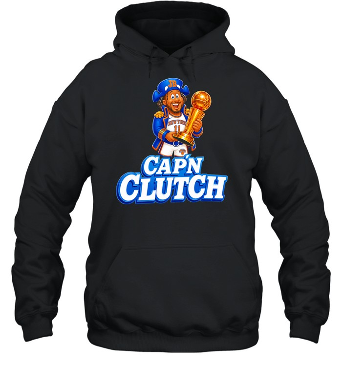Cap’n Clutch Jalen Brunson New York Knicks Trophy Unisex Hoodie