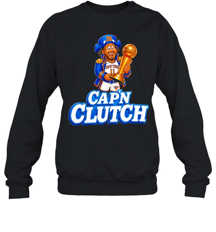 Cap’n Clutch Jalen Brunson New York Knicks Trophy Unisex Sweatshirt