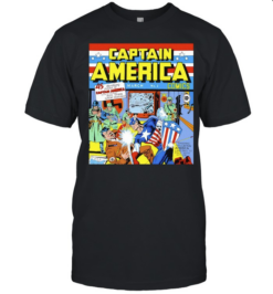 Captain America punching Adolf Hitler Captain America Comics  Classic Men's T-shirt