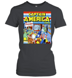 Captain America punching Adolf Hitler Captain America Comics Classic Women's T-shirt