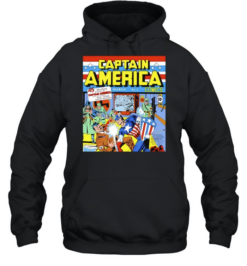 Captain America punching Adolf Hitler Captain America Comics Unisex Hoodie