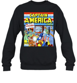 Captain America punching Adolf Hitler Captain America Comics Unisex Sweatshirt