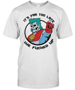 Captain Planet zombie skull it’s far too late we fucked up Classic Men's T-shirt