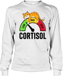 Cat Low Cortisol Level Long Sleeved T-shirt
