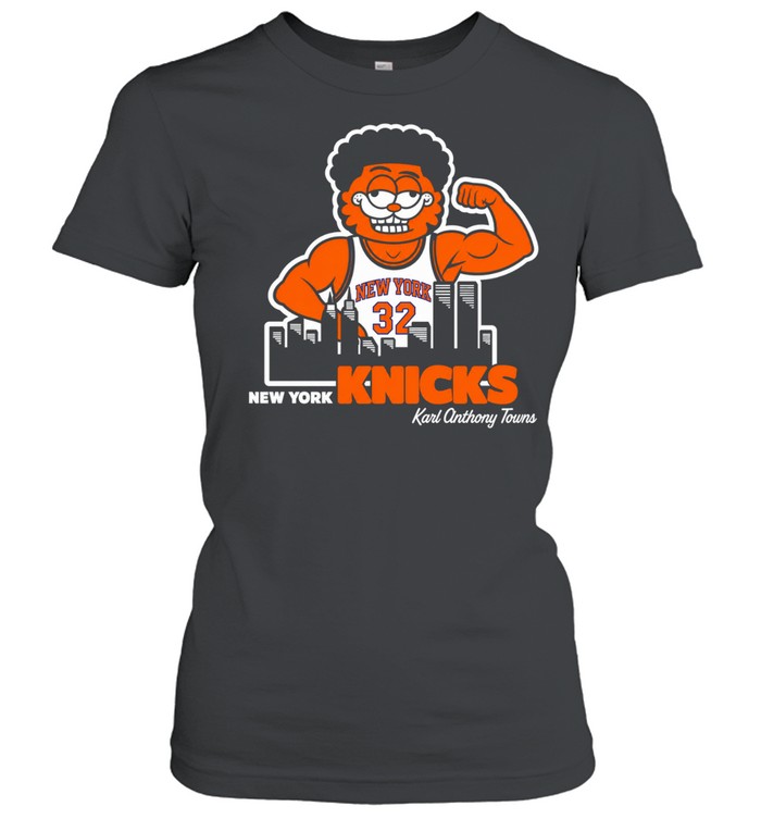 Cat New York Knicks Karl Onthony Towns Classic Women's T-shirt