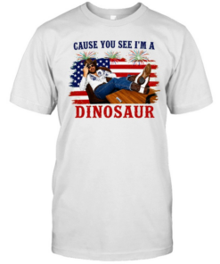 Cause You See I’m A Dinosaur Hank Williams Jr Funny Country Music Western Patriotic 4th of July Cowboy Classic Men's T-shirt