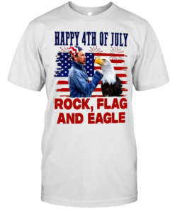 Charlie Kelly Rock Flag And Eagle 4th Of July Funny Patriotic Eagle Comedy Inspired American Flag Classic Men's T-shirt