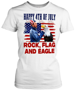 Charlie Kelly Rock Flag And Eagle 4th Of July Funny Patriotic Eagle Comedy Inspired American Flag  Classic Women's T-shirt