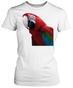 CloseUp Of A Green Winged Macaw Parrot  Classic Women's T-shirt