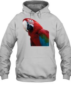 CloseUp Of A Green Winged Macaw Parrot Unisex Hoodie