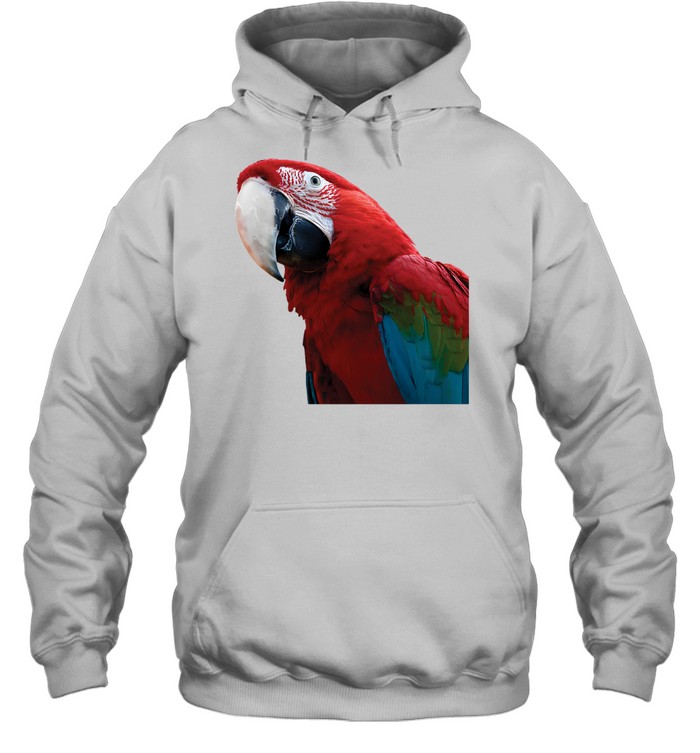 CloseUp Of A Green Winged Macaw Parrot Unisex Hoodie